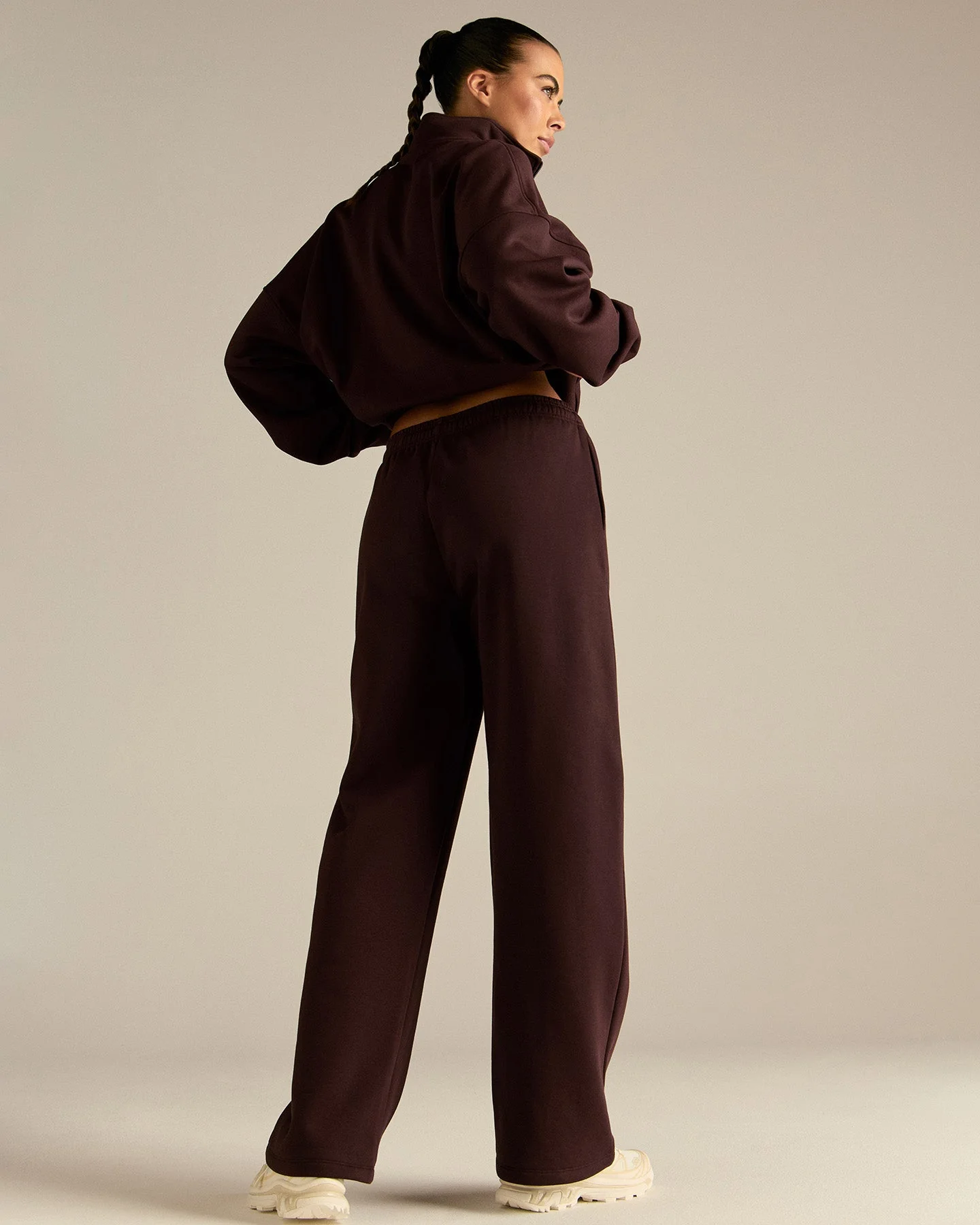 Comfort Cozy Straight Leg Joggers | Cafe Noir - Image 2