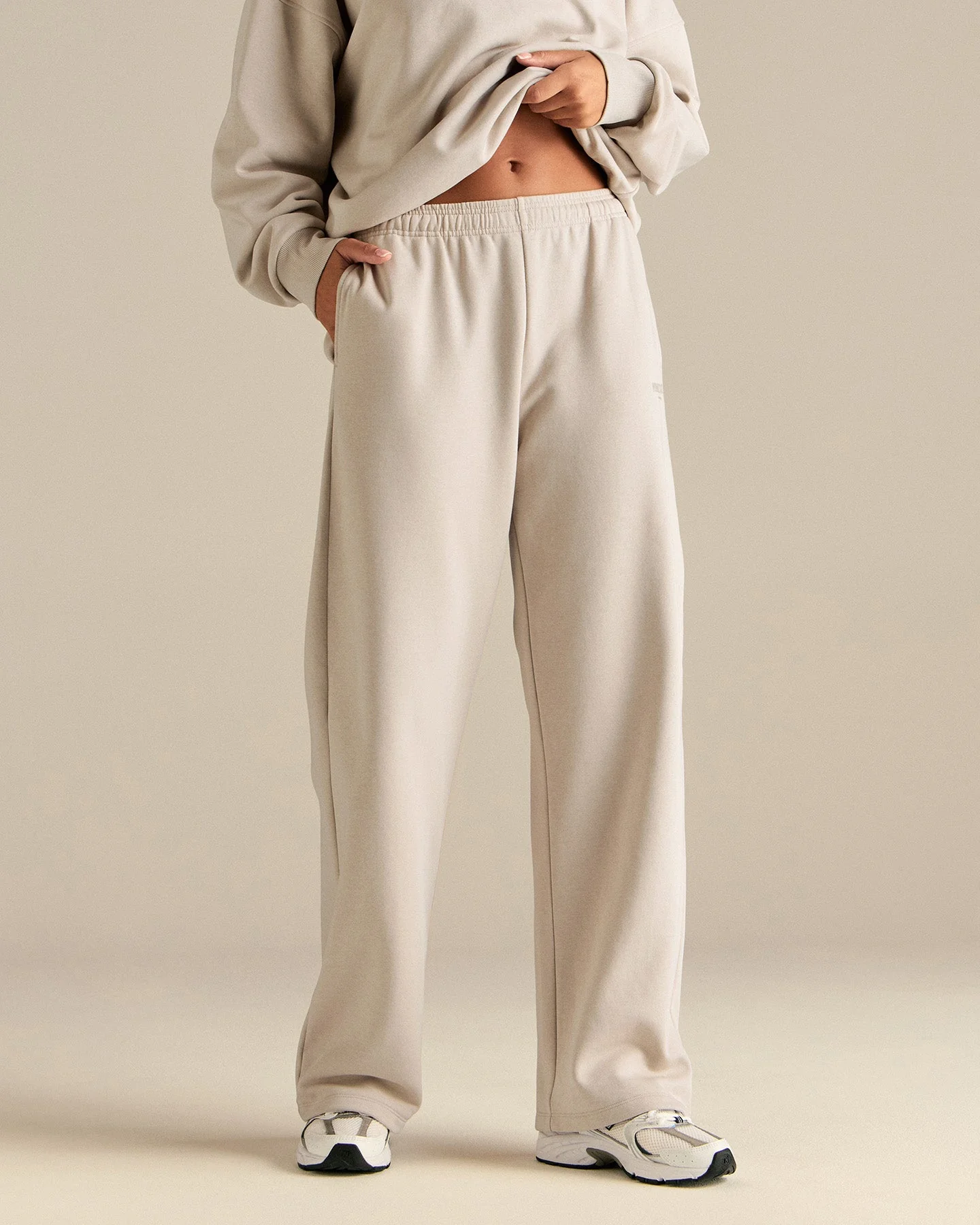 Comfort Cozy Straight Leg Joggers | Stone