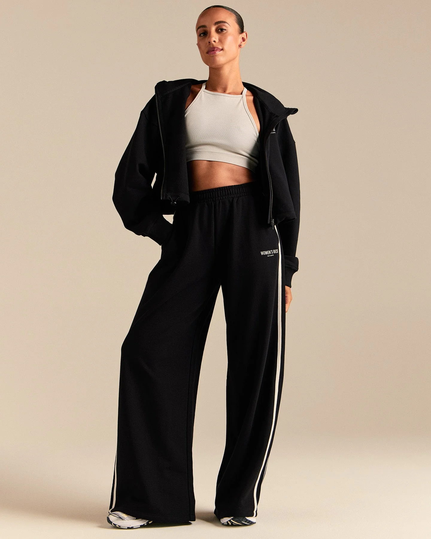 Comfort Lightweight Contrast Joggers | Black - Image 4