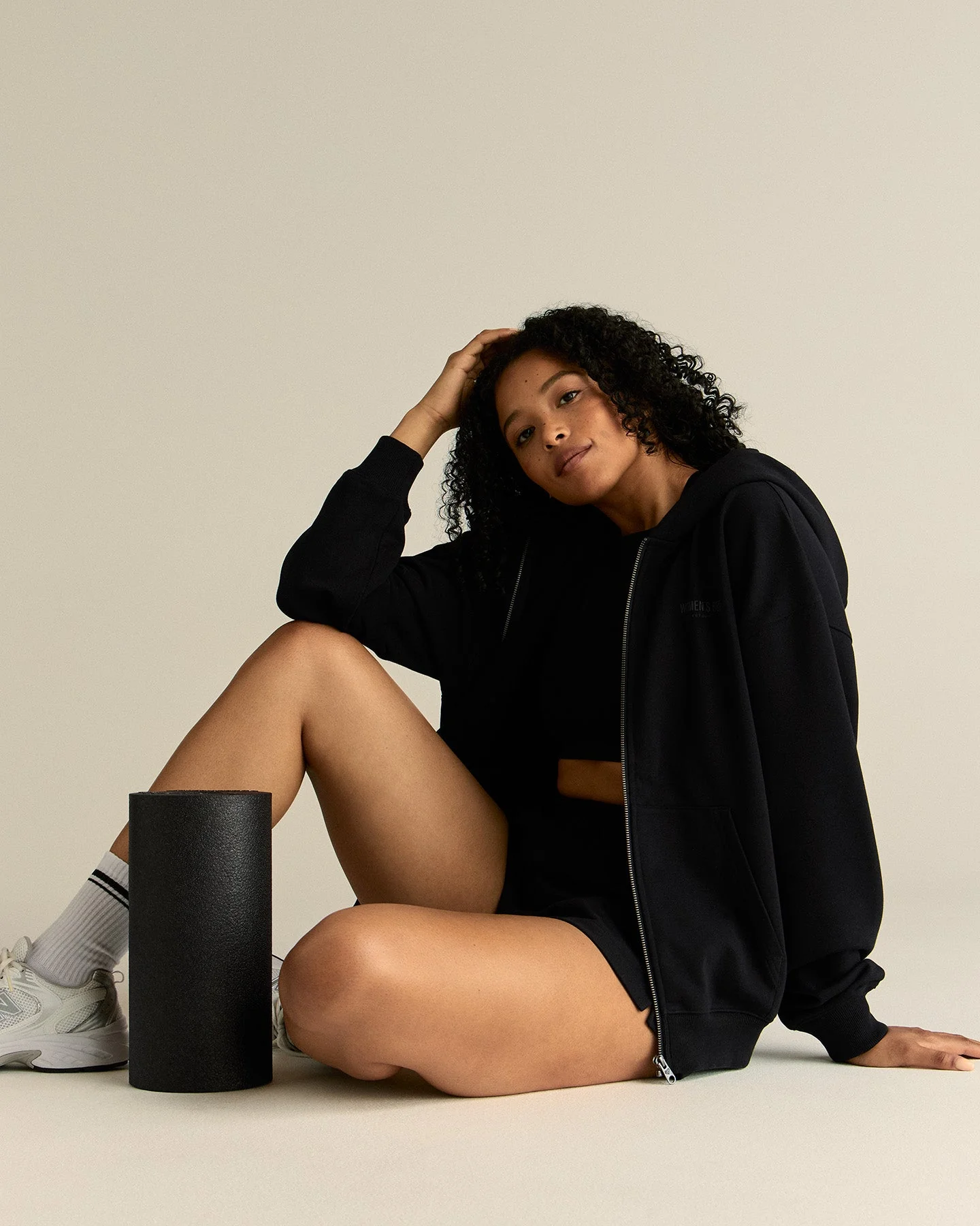 Comfort Lightweight Oversized Zip Up Hoodie | Black - Image 4