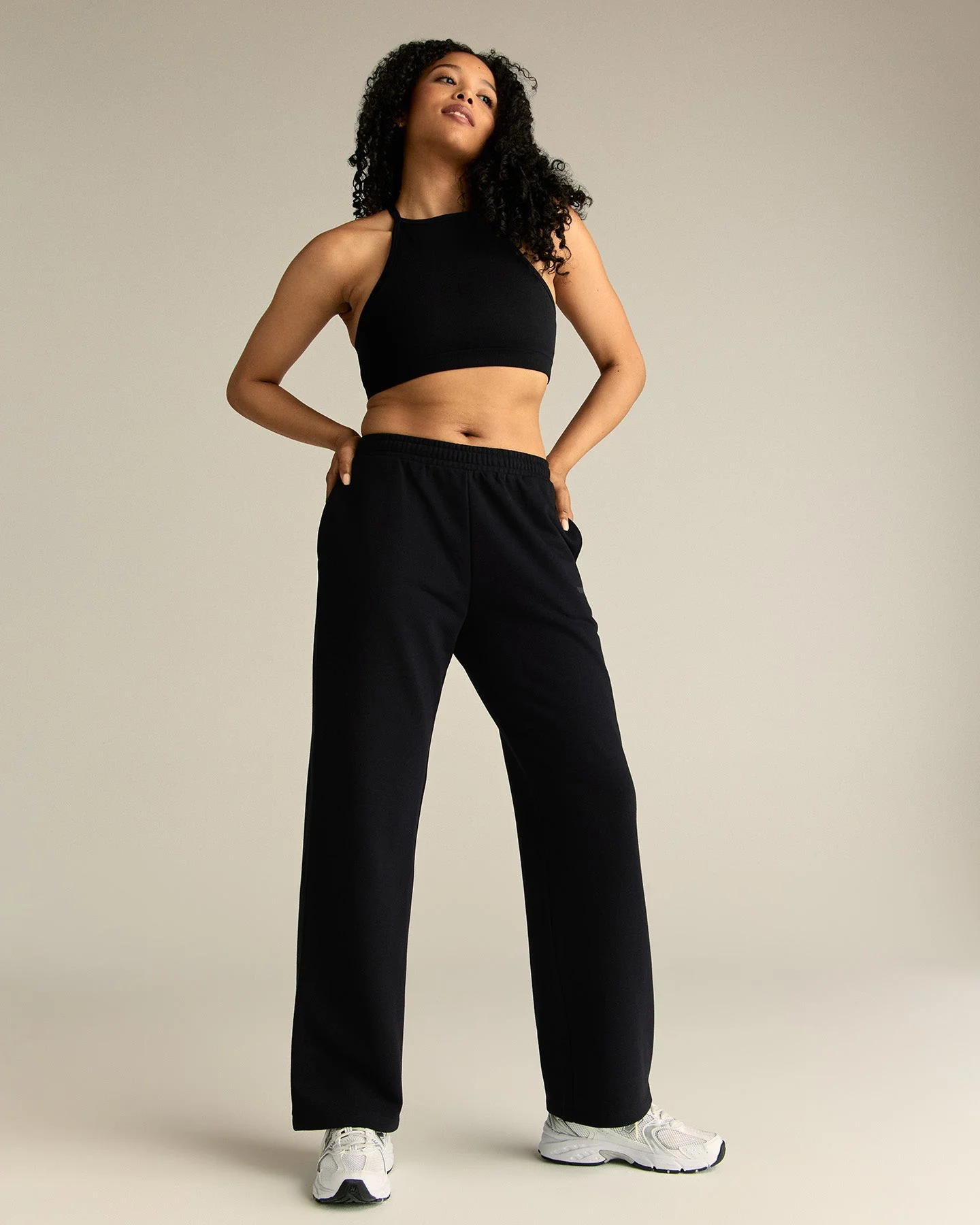 Comfort Lightweight Straight Leg Joggers | Black - Image 7
