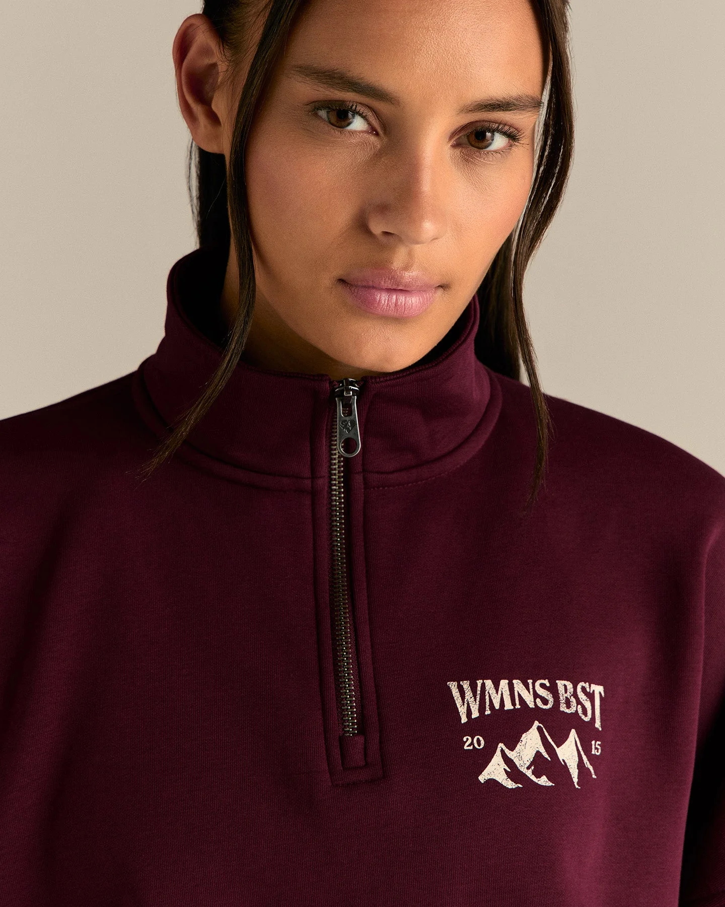 Comfort Outdoor 1/4 Zip Graphic Sweat | Merlot - Image 6
