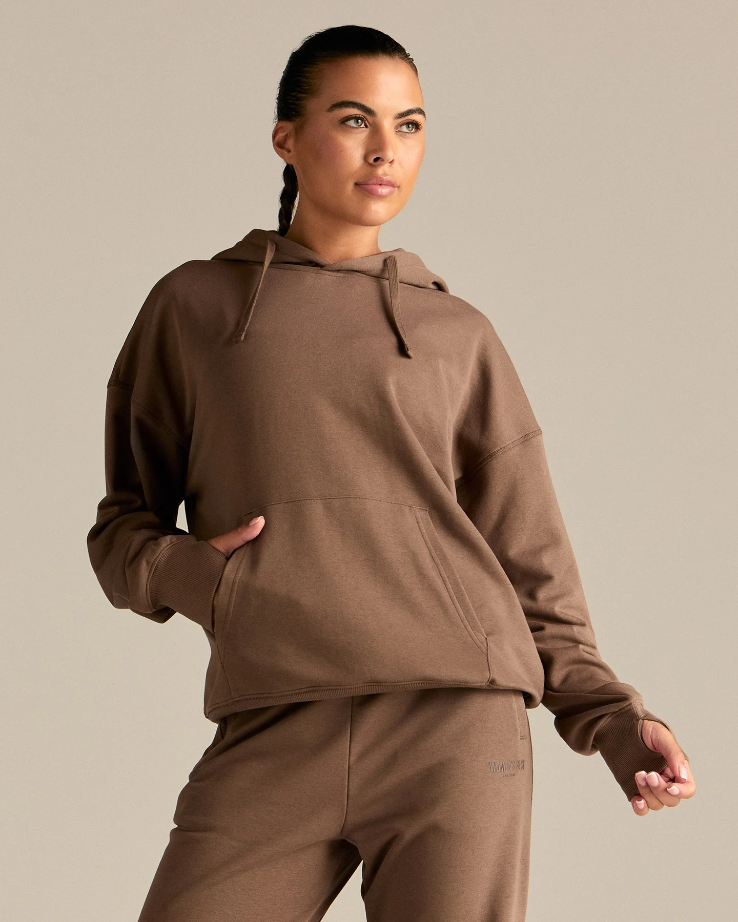 Comfort Oversized Hook Up Hoodie | Milk Chocolate - Image 4