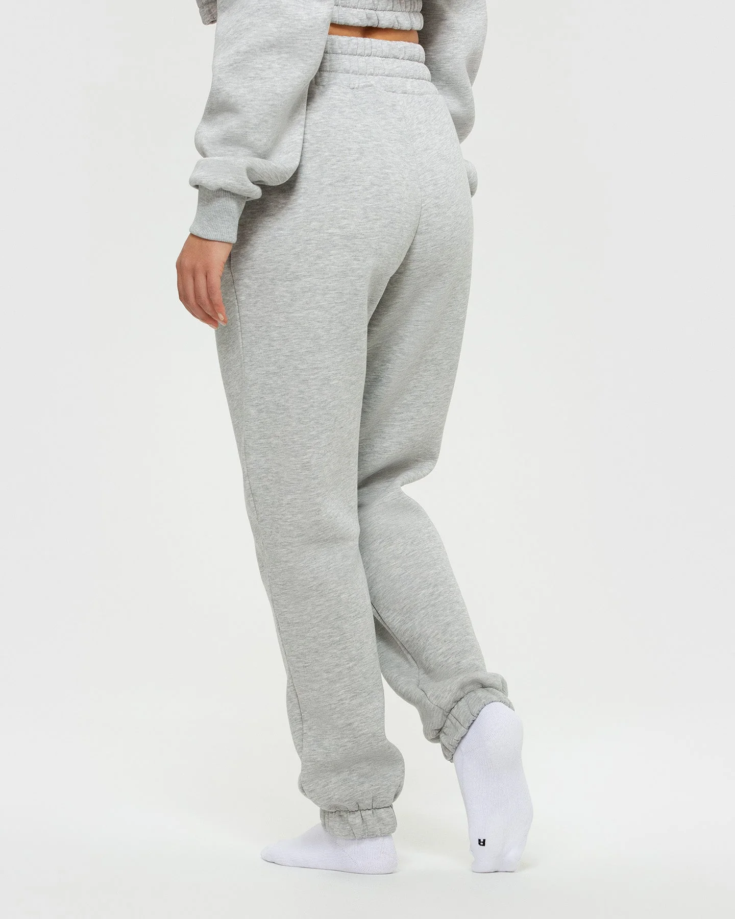 Comfort Oversized Joggers | Silver Grey Marl - Image 4