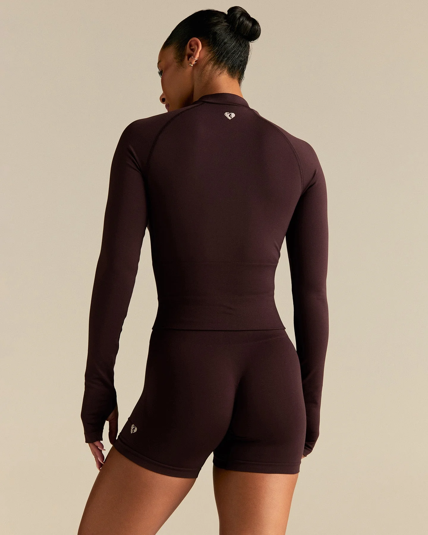 Define 2.0 Seamless Full Zip Midi Jacket | Cafe Noir - Image 2