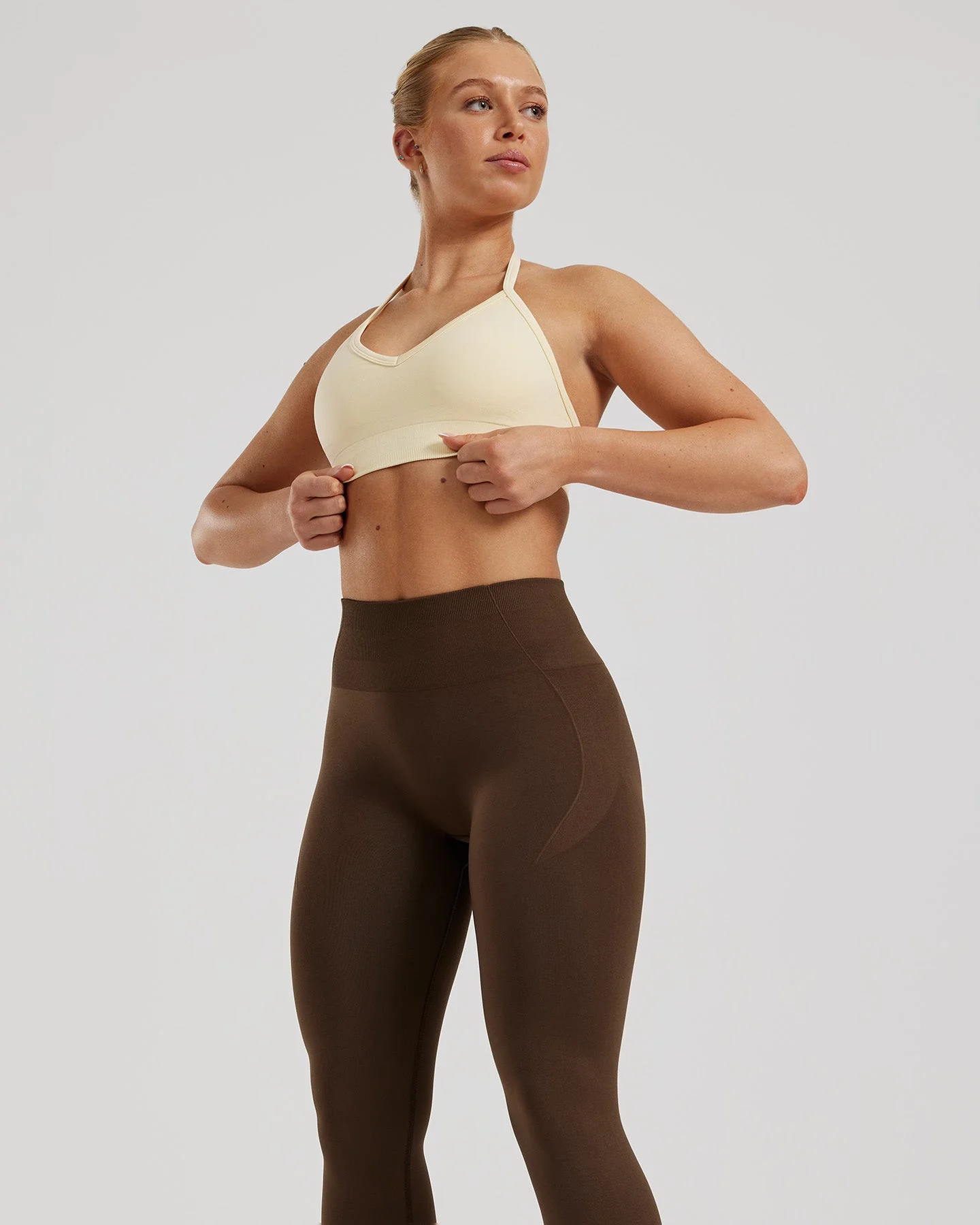 Define 2.0 Seamless Halter Neck Bra | Vanilla - Image 6