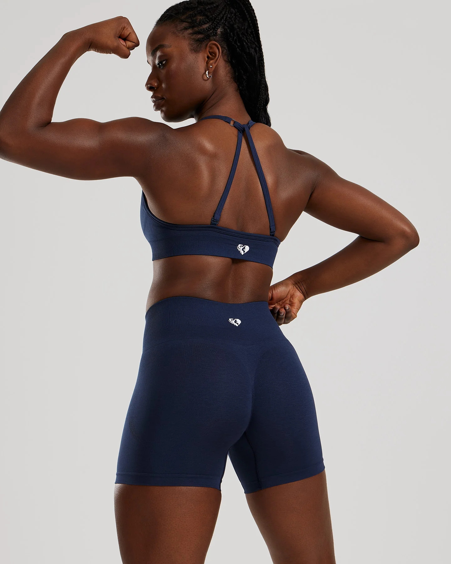 Define 2.0 Seamless Scrunch 4" Shorts | Sapphire Blue - Image 6