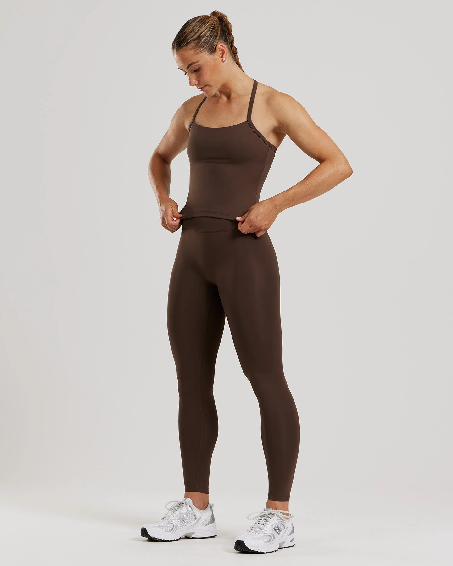 Essential Built-In Bra Midi Tank | Cocoa - Image 6