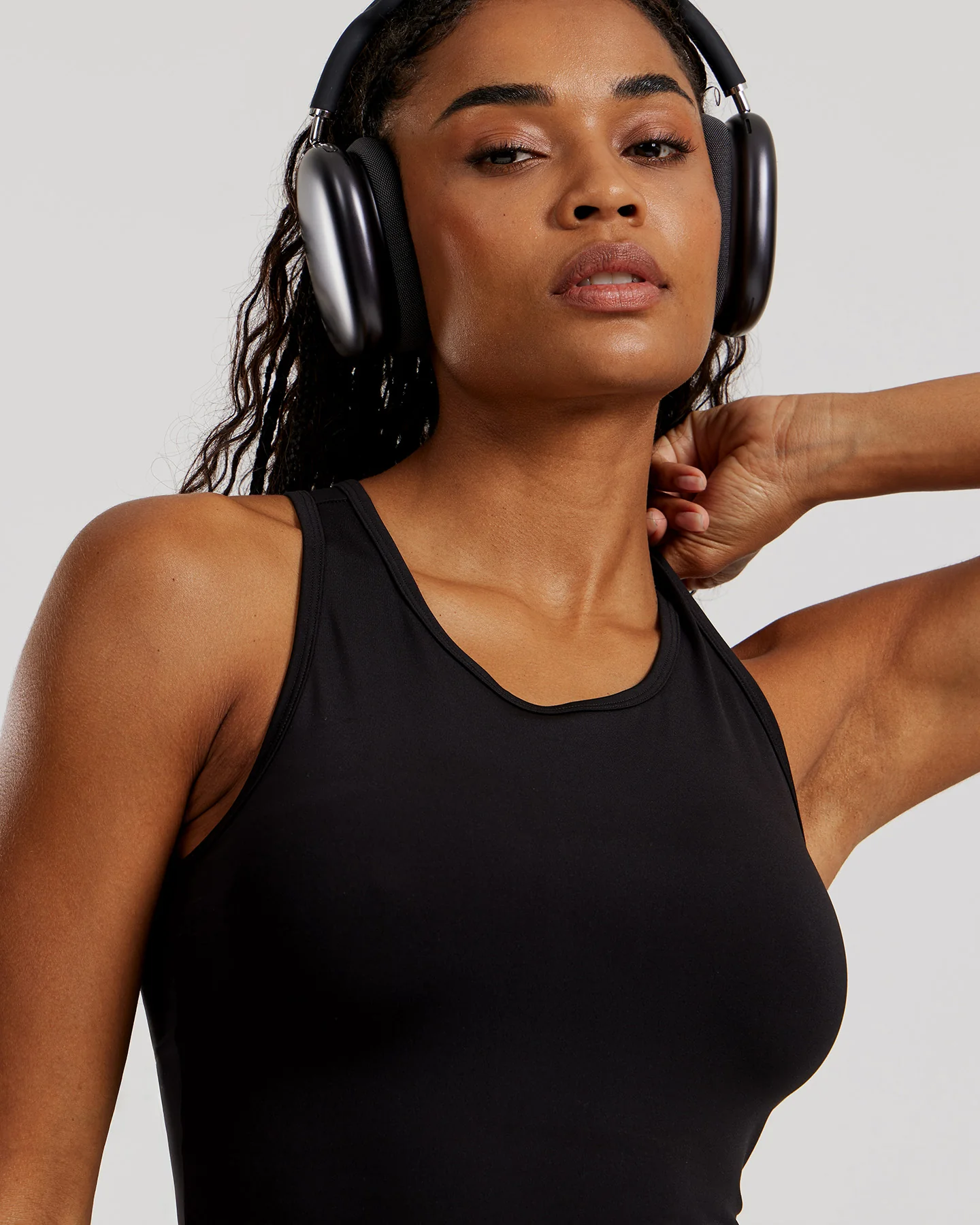 Essential Crop Tank Top | Black - Image 3