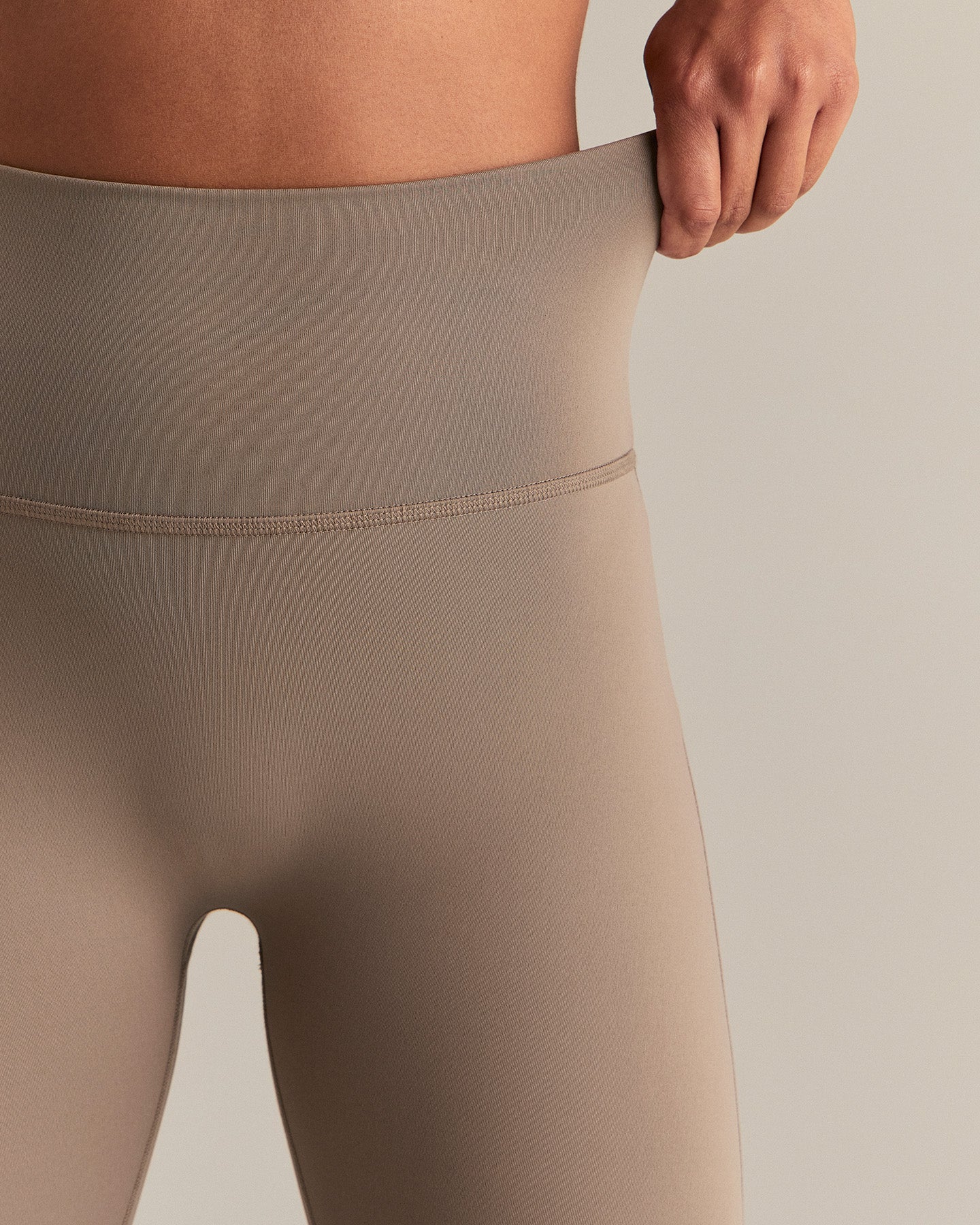 Essential Flared Leggings | Taupe Grey - Image 3