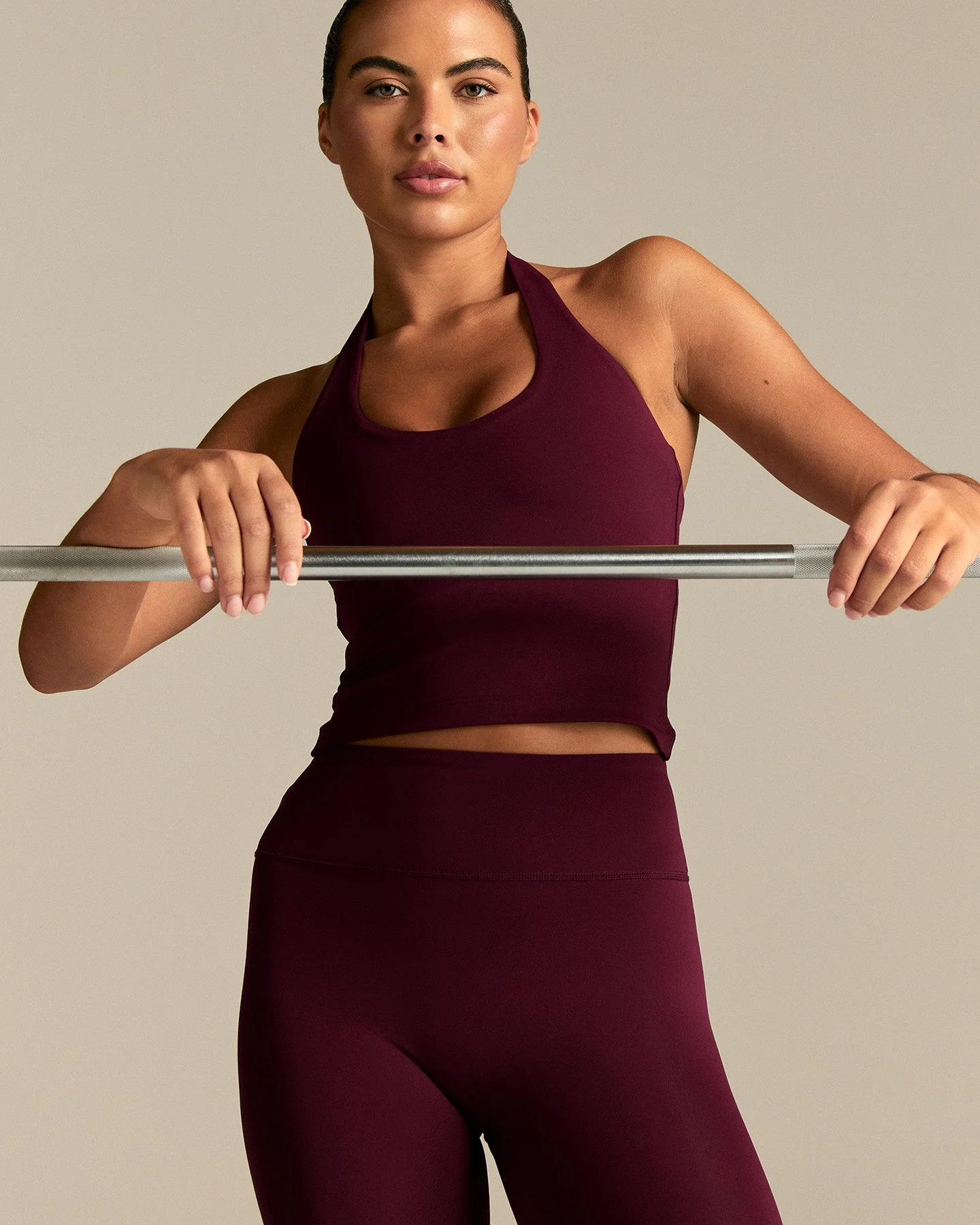 Essential Halter Tank | Merlot - Image 3