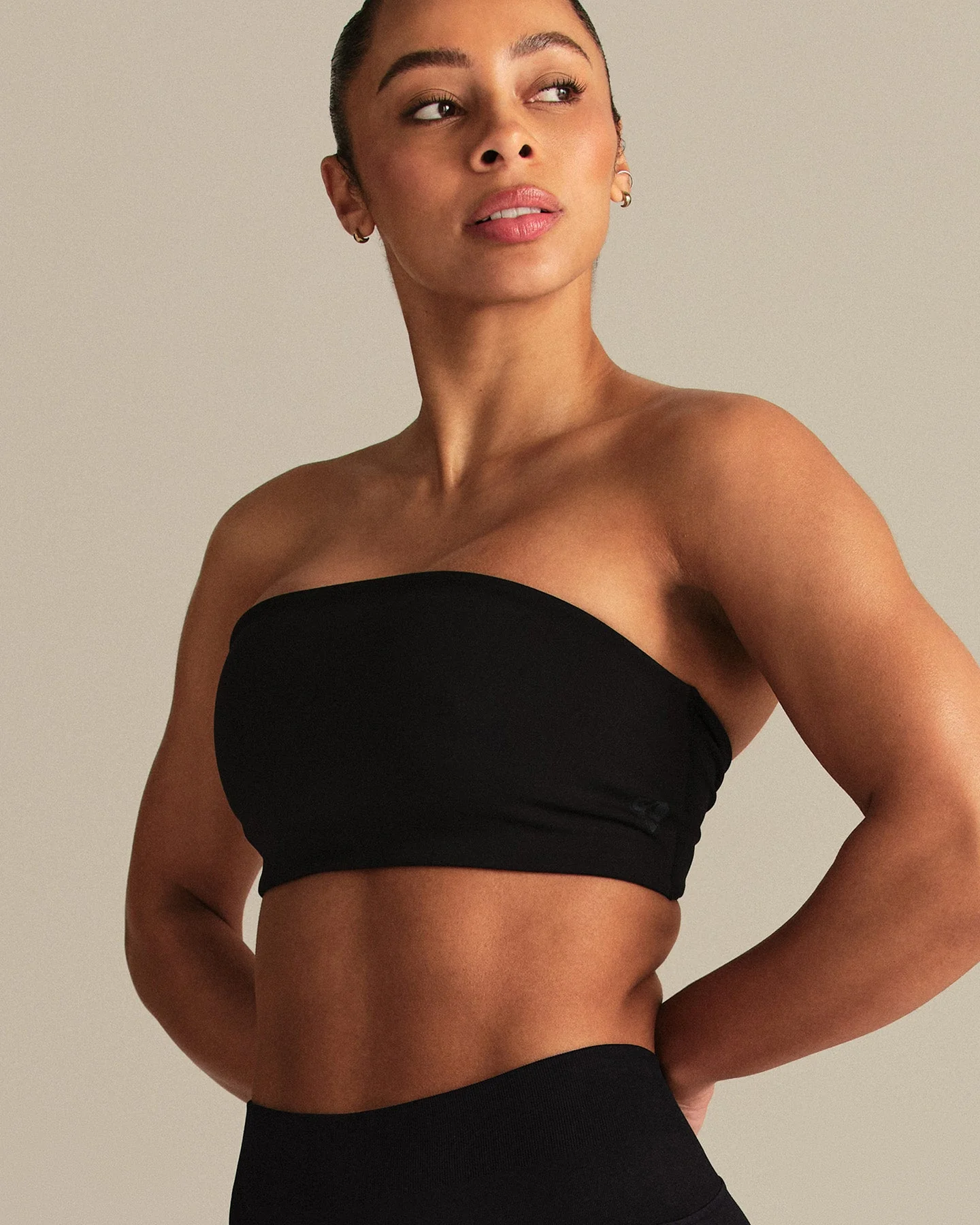 Essential Twist Back Bandeau Bra | Black - Image 8