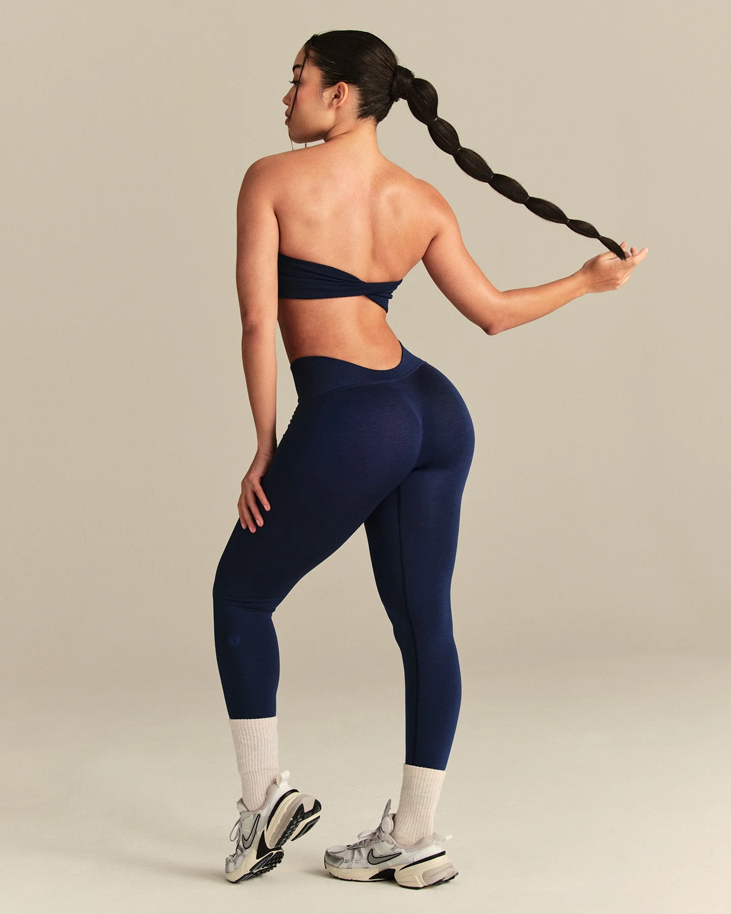 Essential Twist Back Bandeau Bra | Sapphire Blue - Image 2