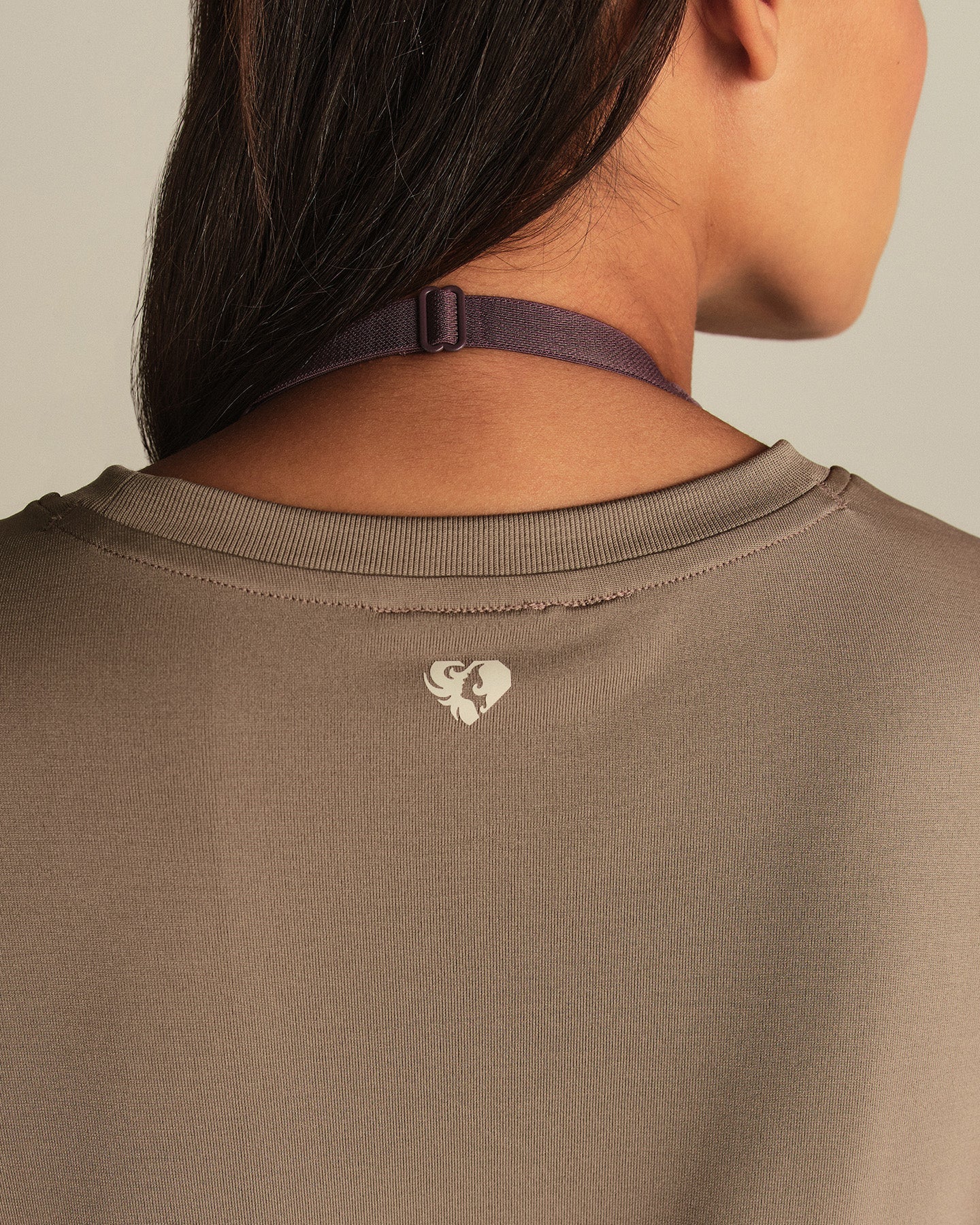 Lightweight Seamless Long Sleeve T-Shirt | Taupe Grey - Image 3