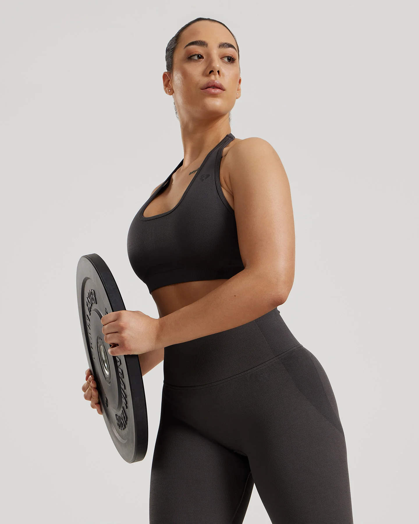 Motion Seamless Halter Bra | Graphite - Image 4