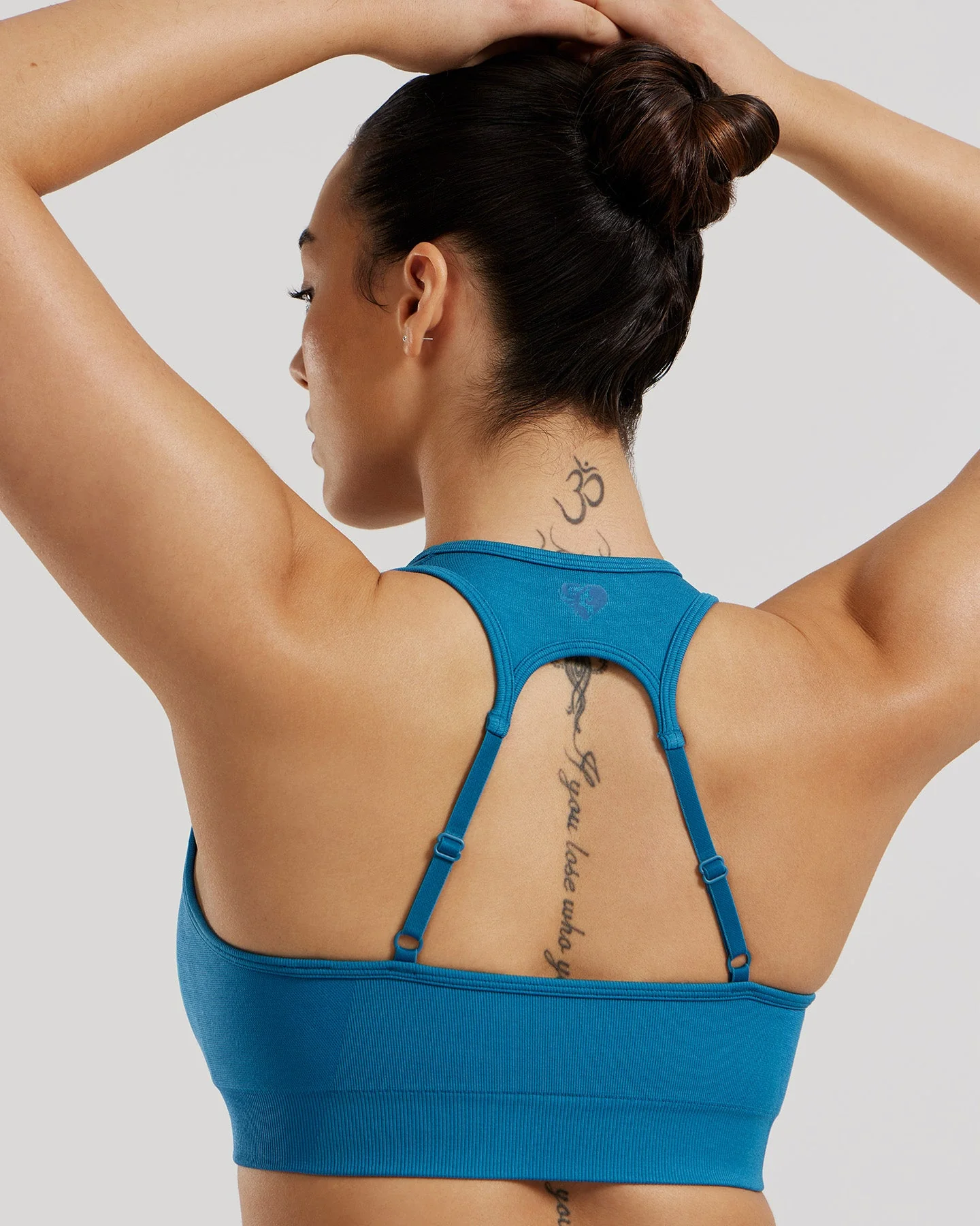 Motion Seamless Racer Back Bra | Peacock Blue - Image 2