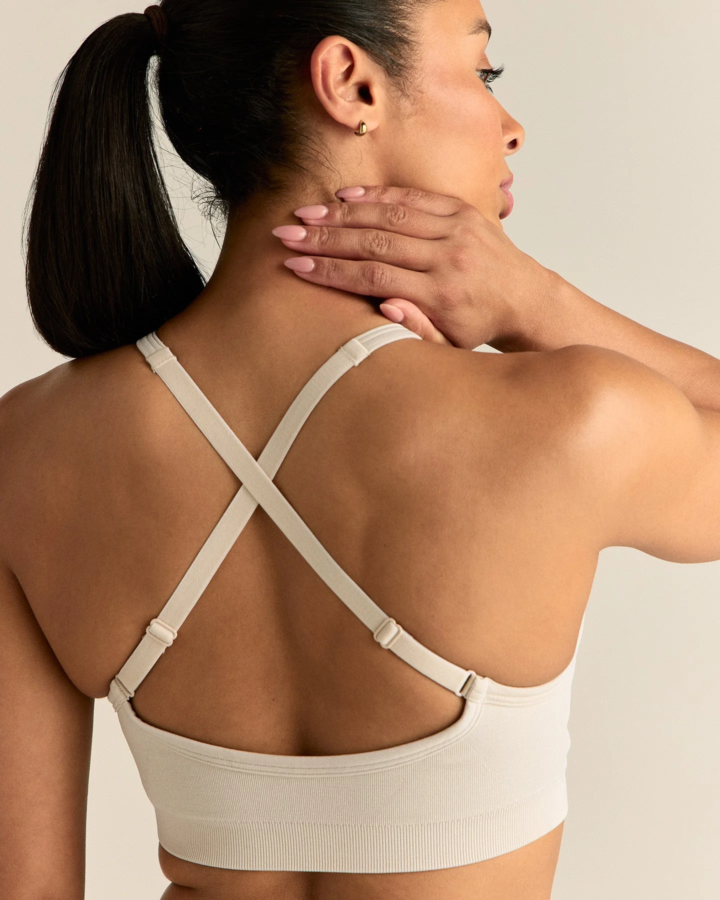 Motion Seamless Racer Front Bra | Off White - Image 7