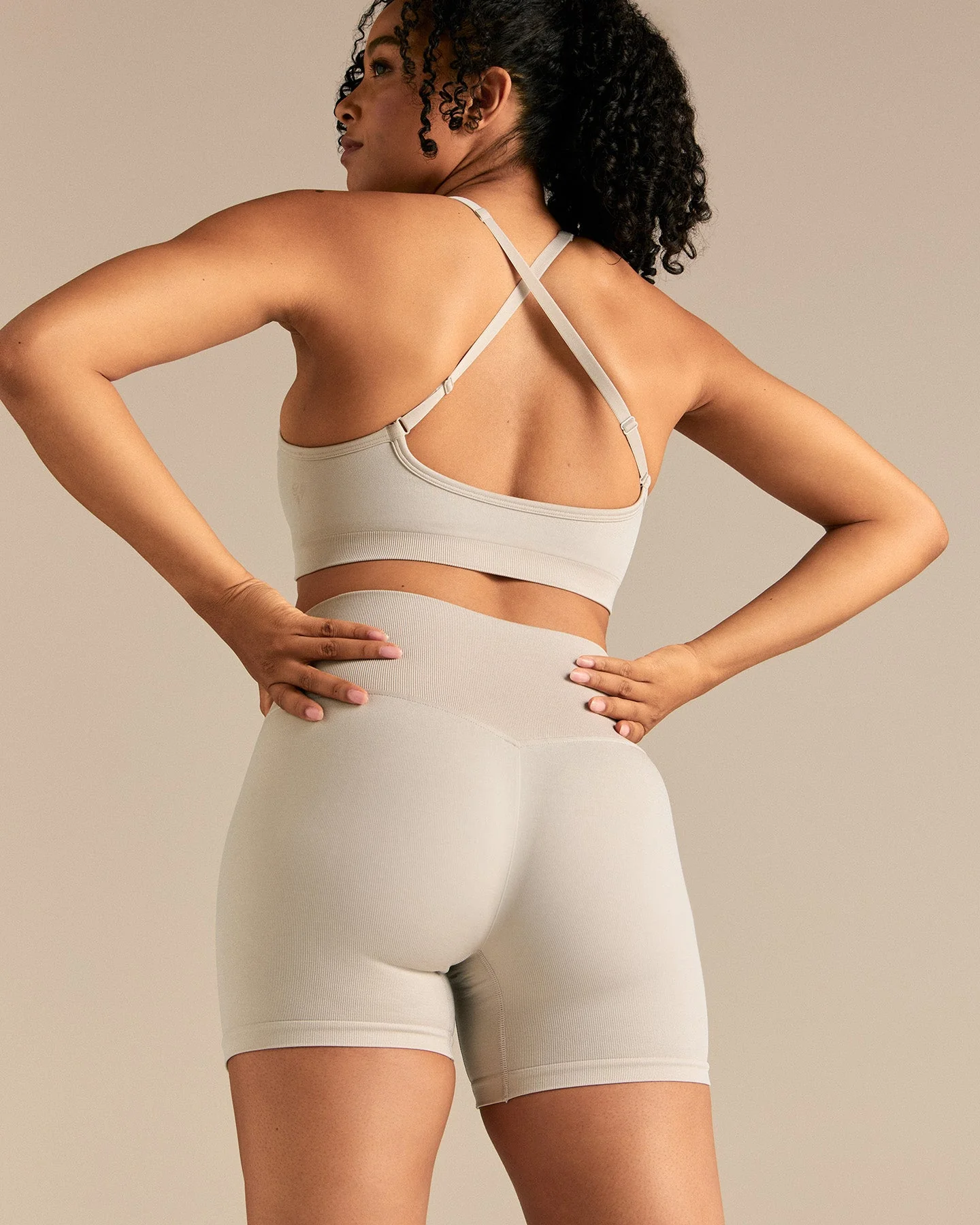 Motion Seamless Racer Front Bra | Stone - Image 8