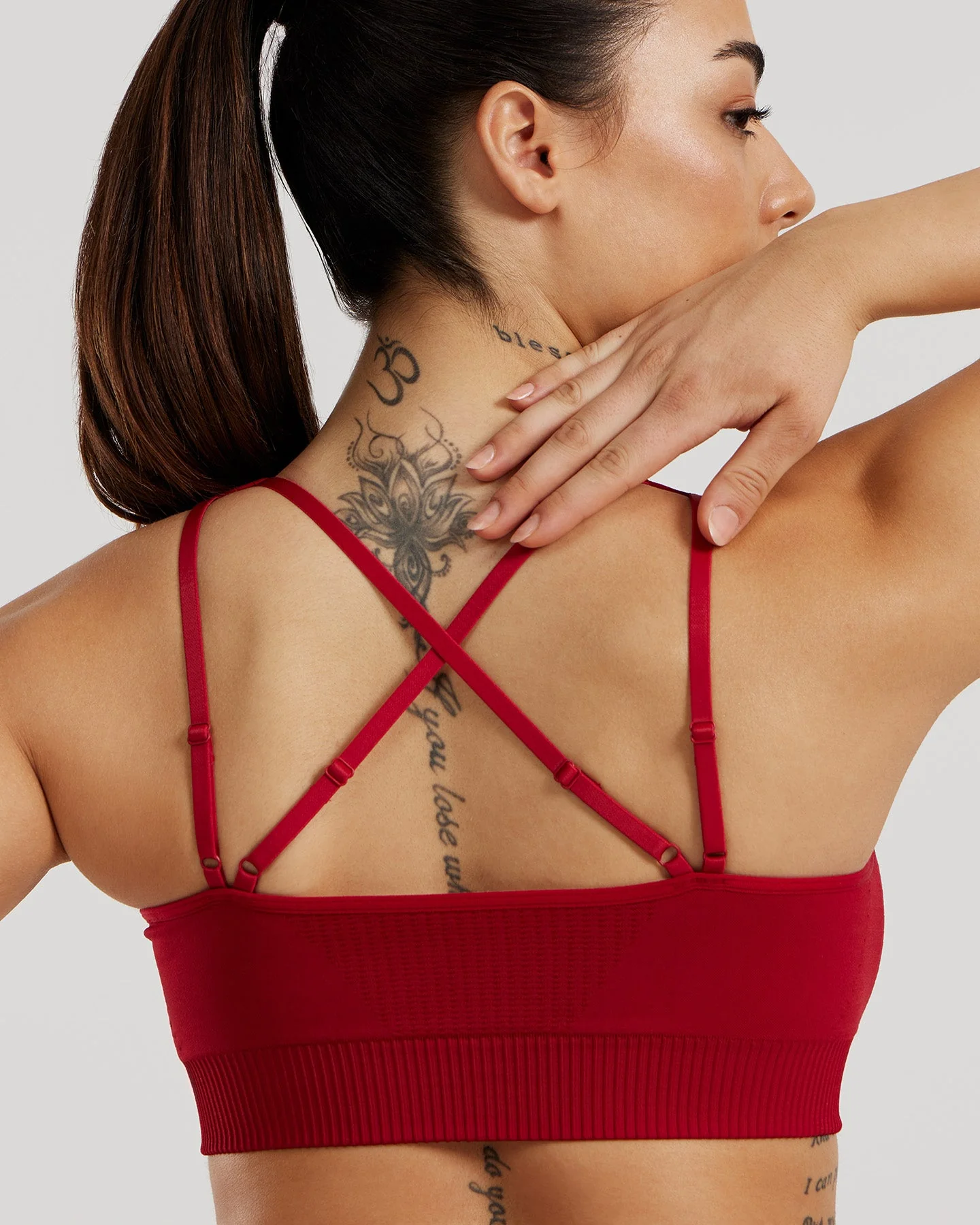 Power Seamless Adjustable Sports Bra | Chilli Red - Image 2