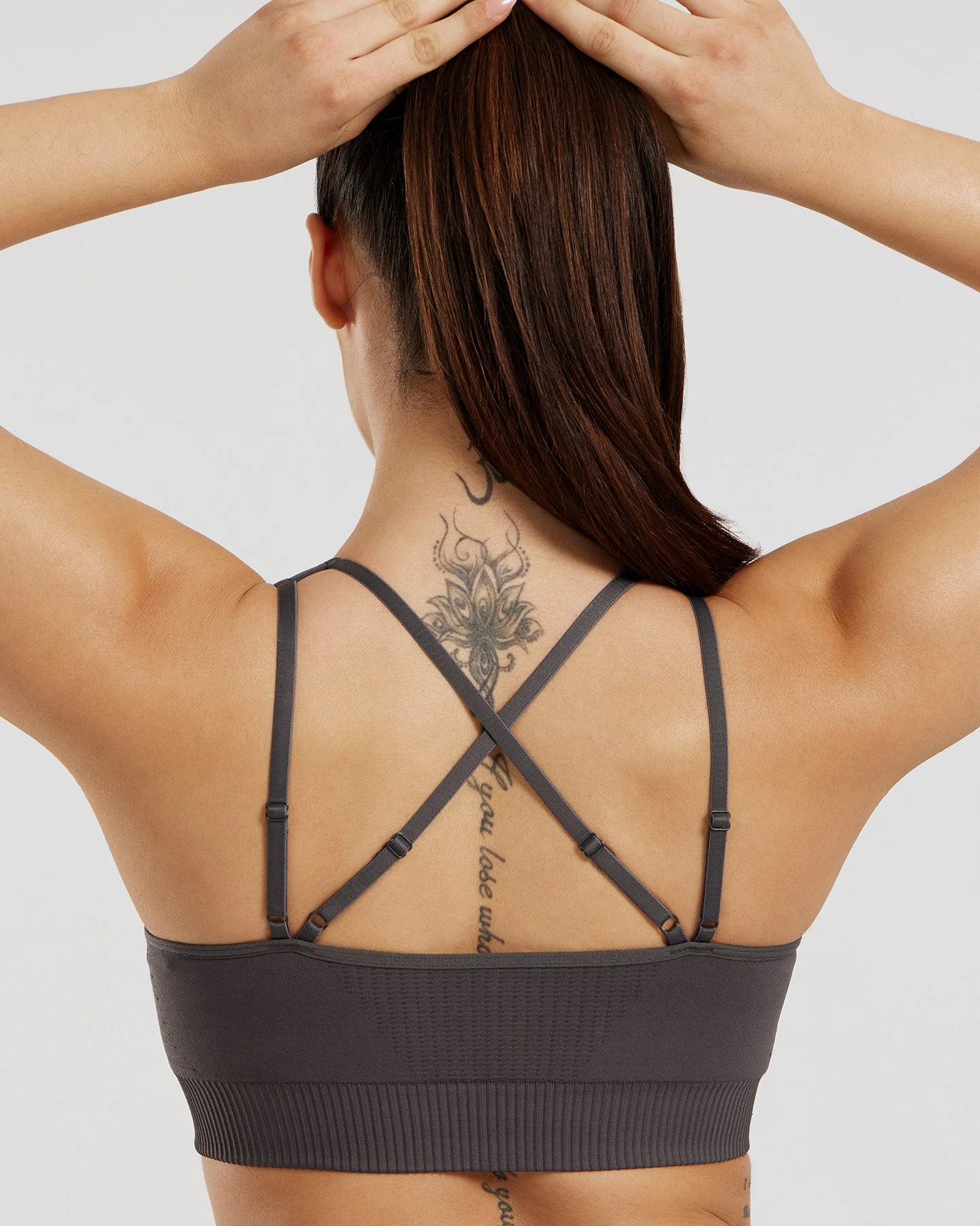 Power Seamless Adjustable Sports Bra | Graphite - Image 2