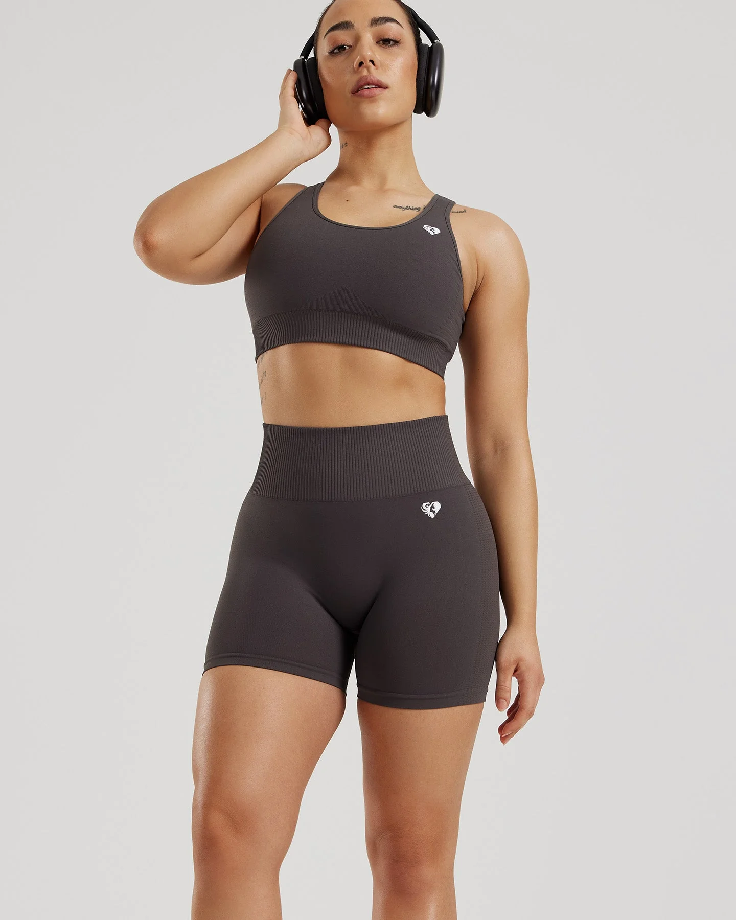 Power Seamless Adjustable Sports Bra | Graphite - Image 6