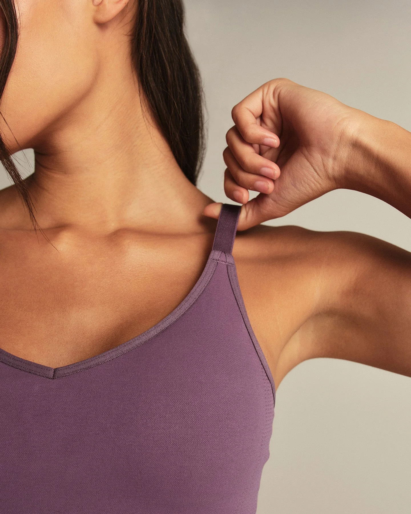 Power Seamless Built-In Bra Tank | Dusk Plum - Image 4