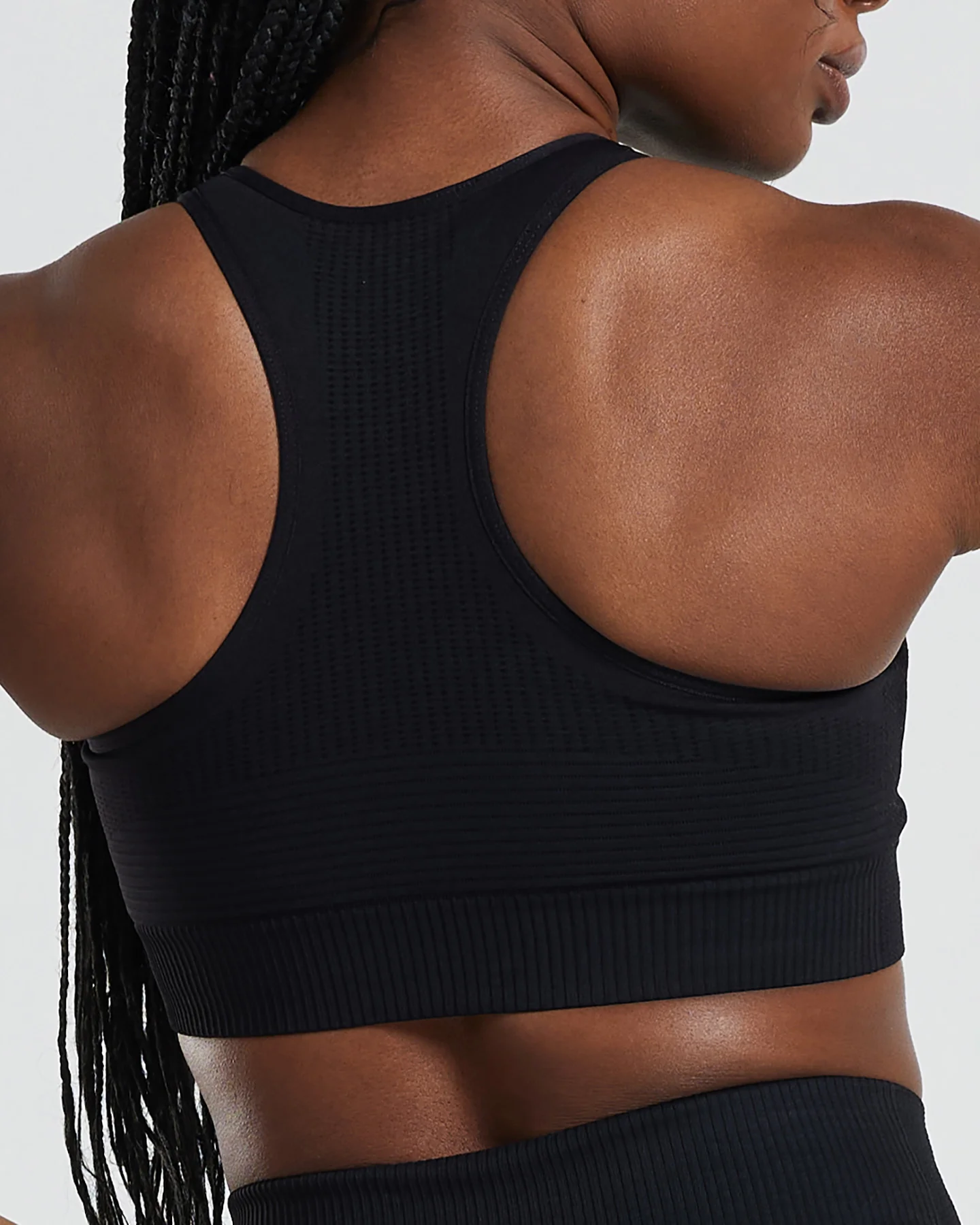 Power Seamless High Neck Bra | Black - Image 4