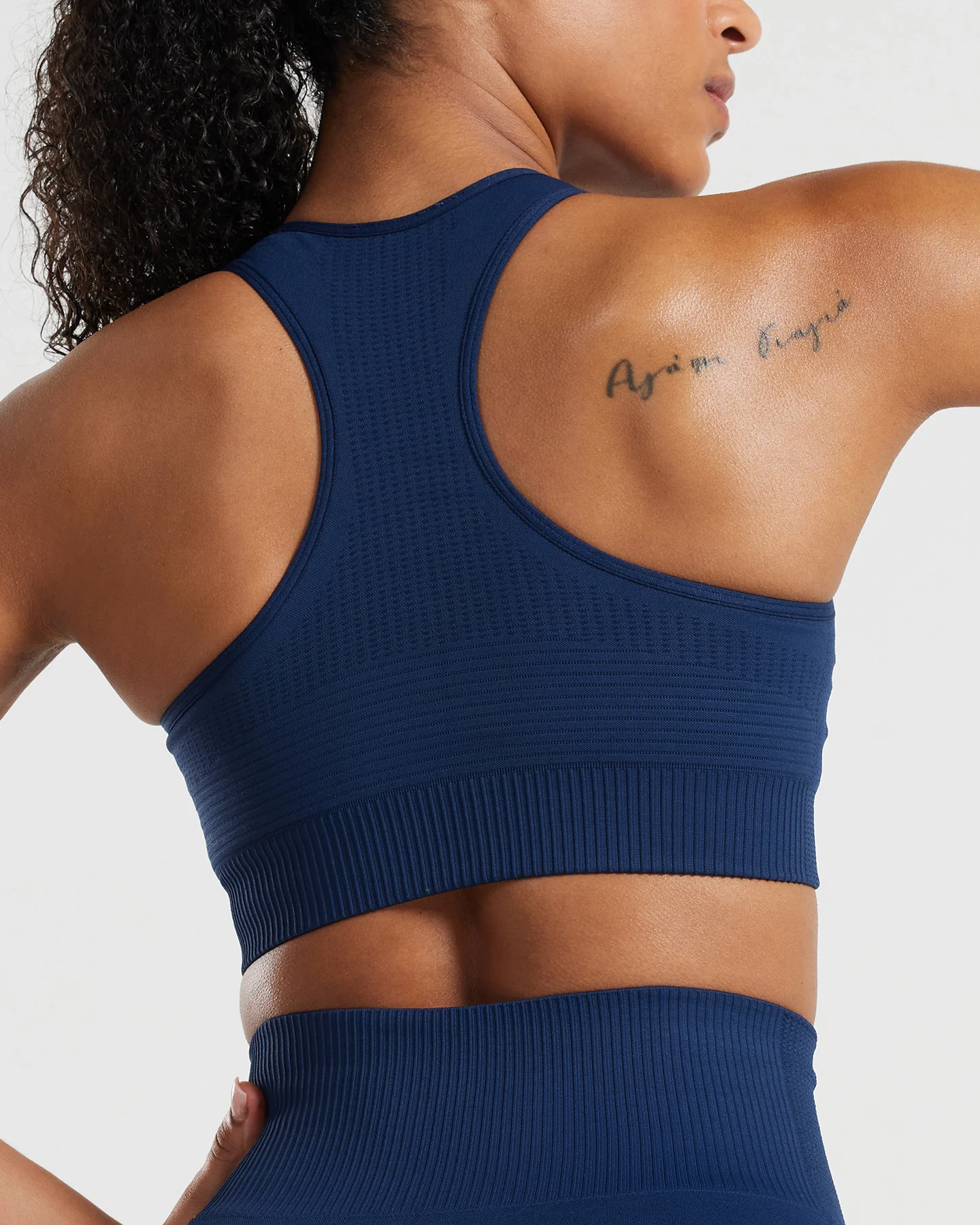 Power Seamless High Neck Bra | Sapphire Blue - Image 4