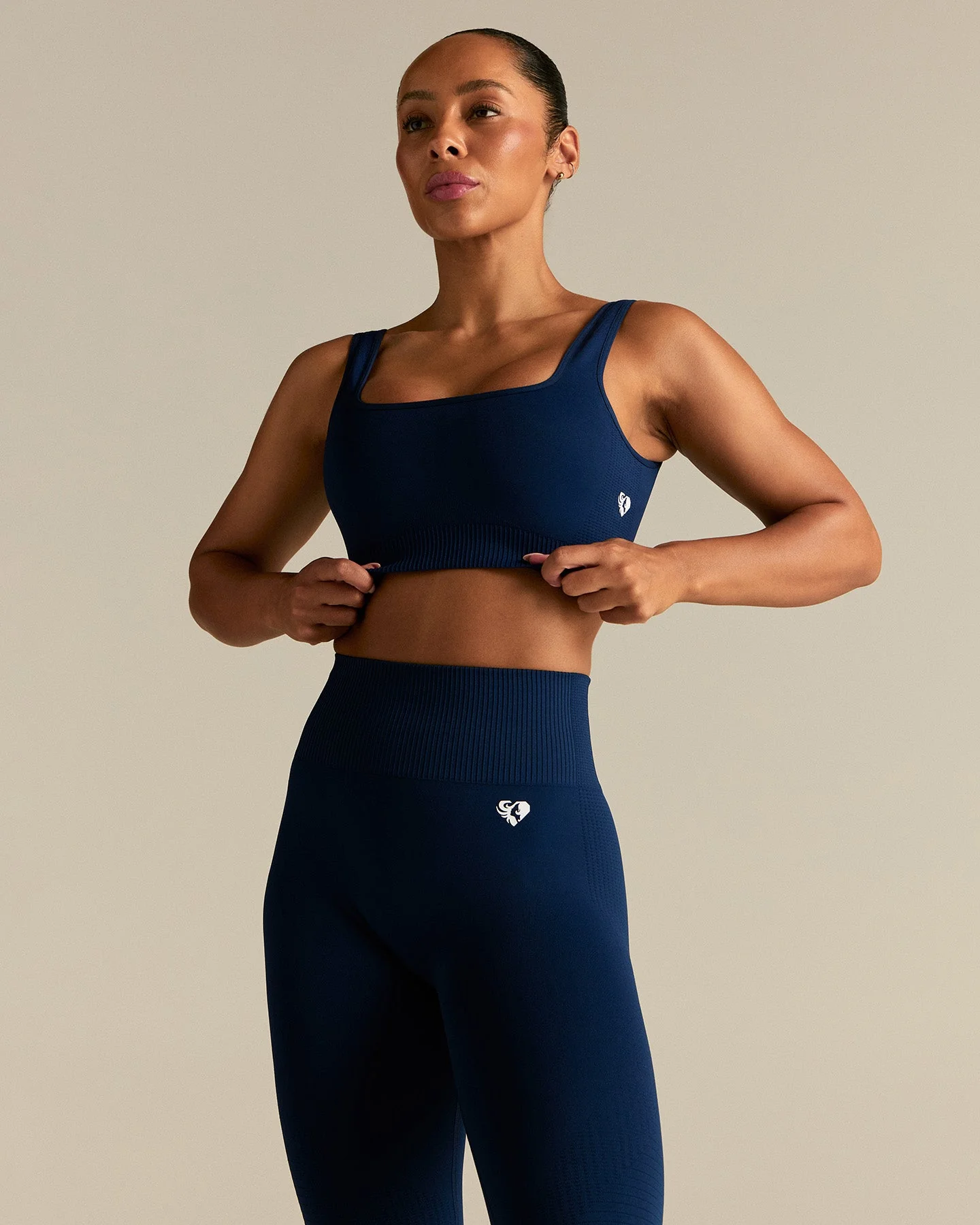 Power Seamless Open Back Mini Bra | Sapphire Blue - Image 8