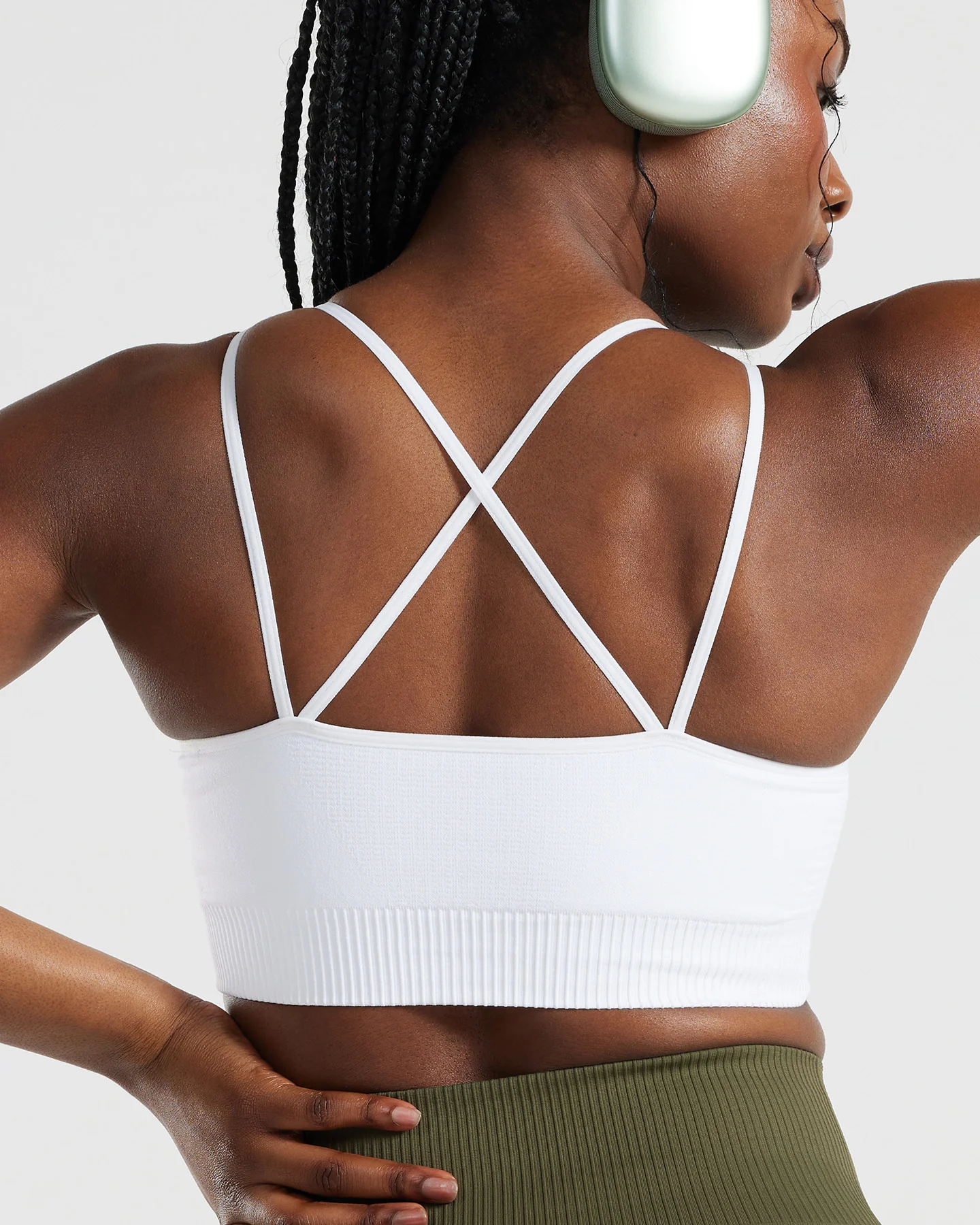 Power Seamless Sports Bra | White - Image 4