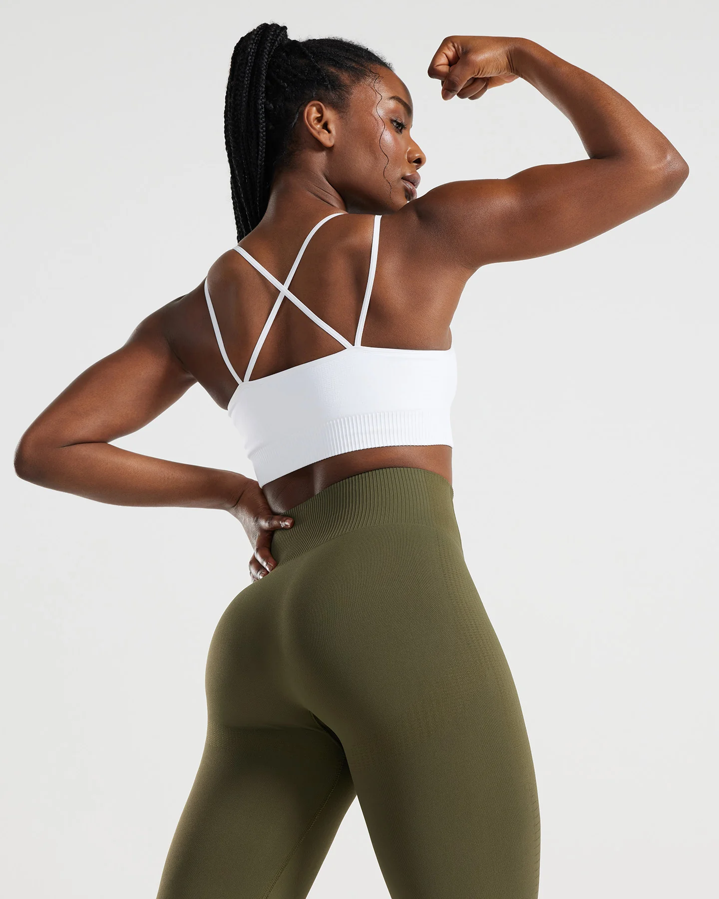 Power Seamless Sports Bra | White - Image 6