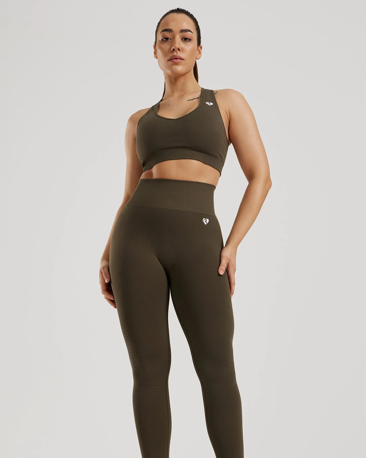 Power Seamless Sweetheart Bra | Dark Olive
