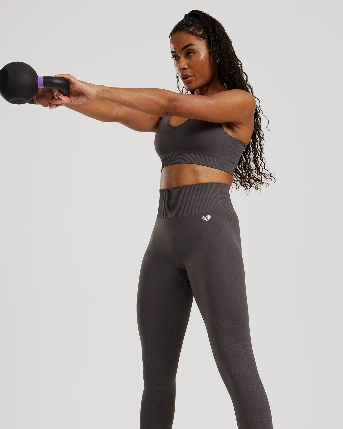 Power Seamless Sweetheart Bra | Graphite - Image 2