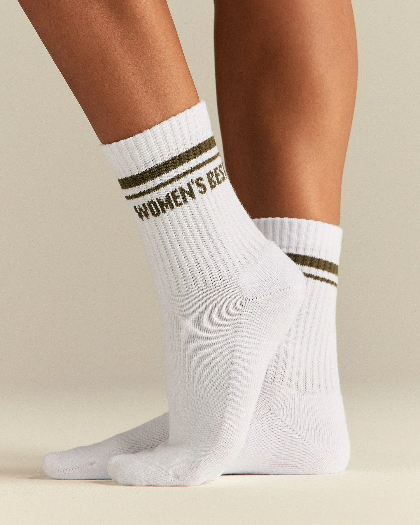 Premium Crew Stripe Socks (3PK) | Black/Dark Olive/Silver Grey - Image 5