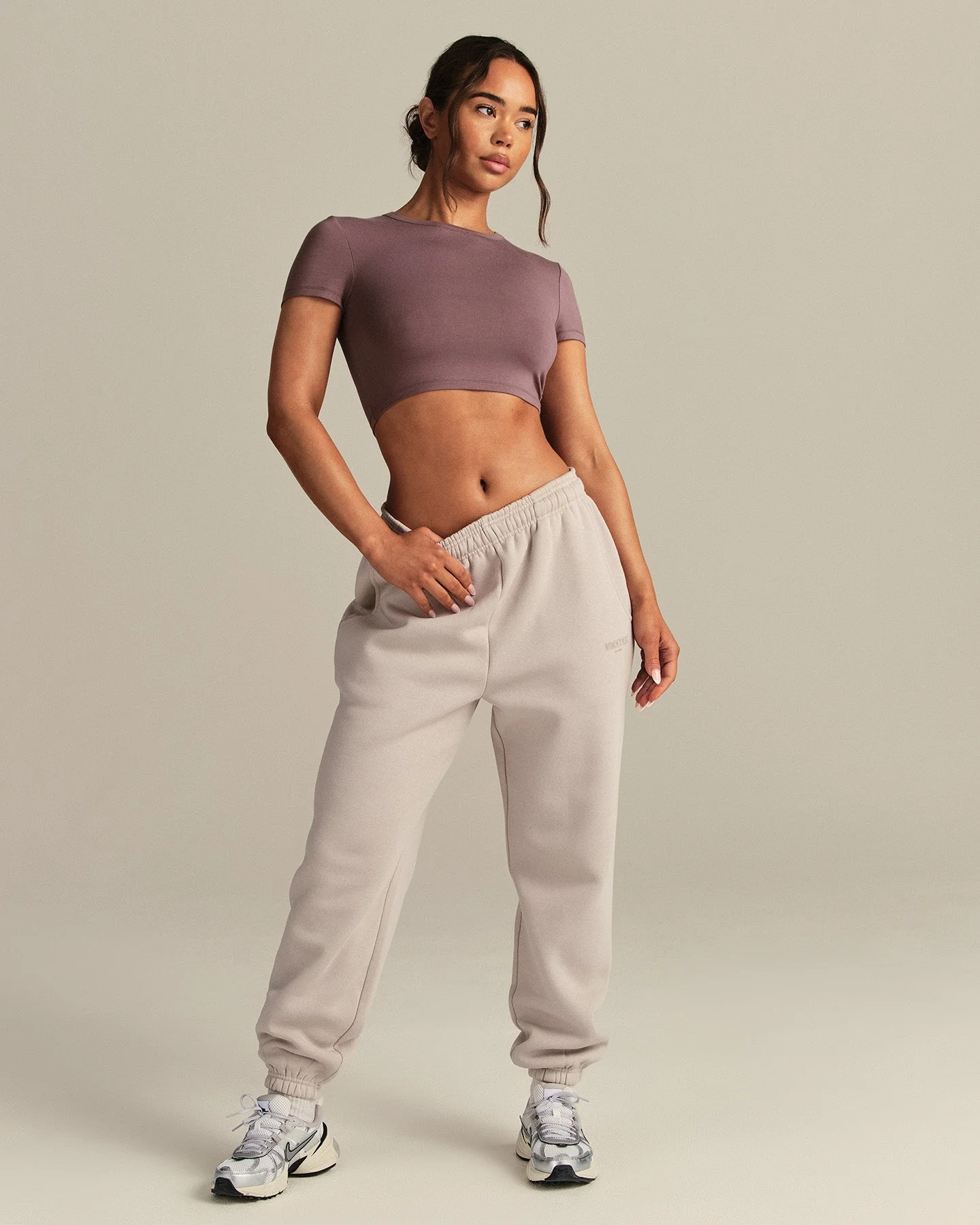 Smooth Contour Cropped Short Sleeve T-Shirt | Deep Mocha - Image 2
