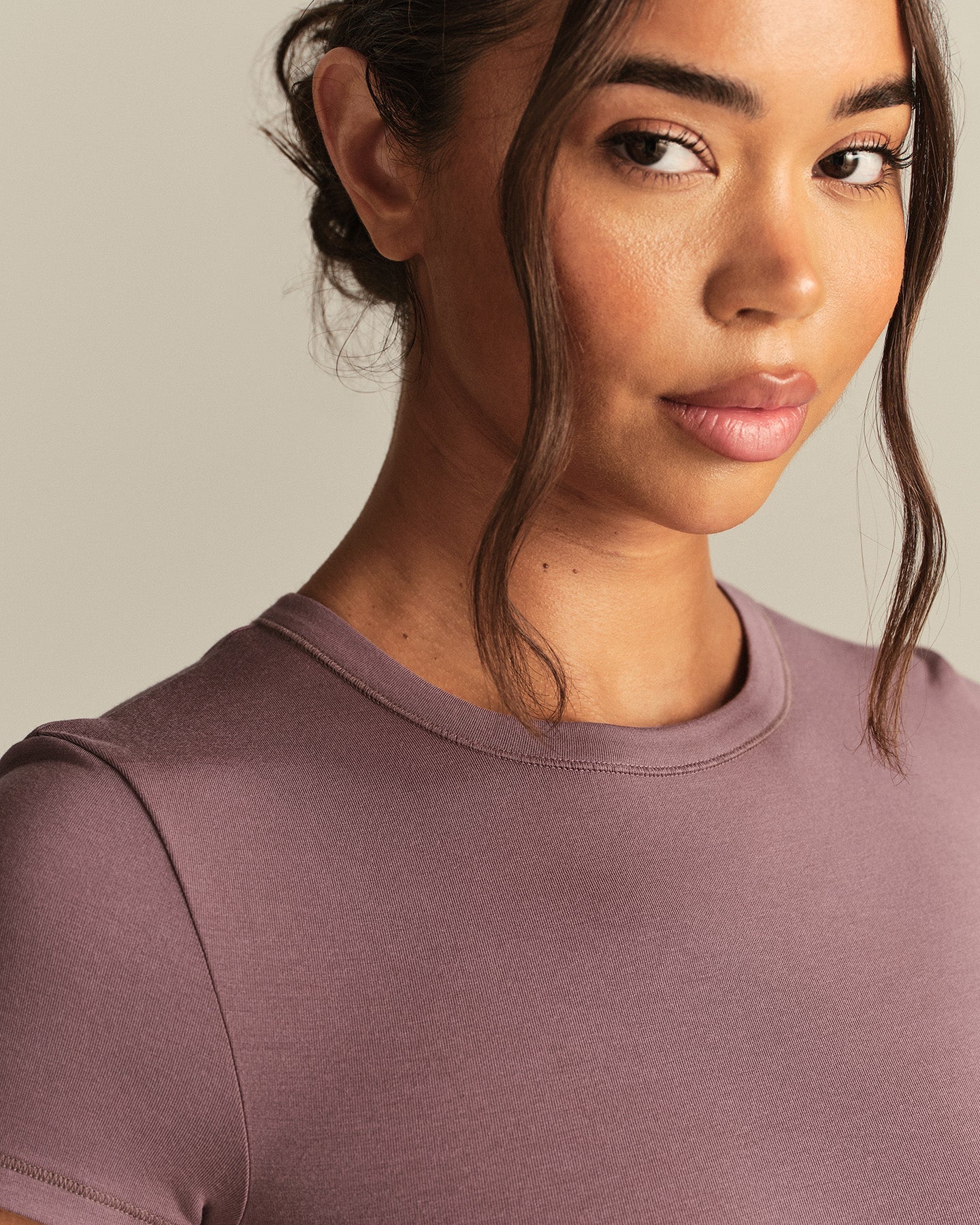 Smooth Contour Cropped Short Sleeve T-Shirt | Deep Mocha - Image 8