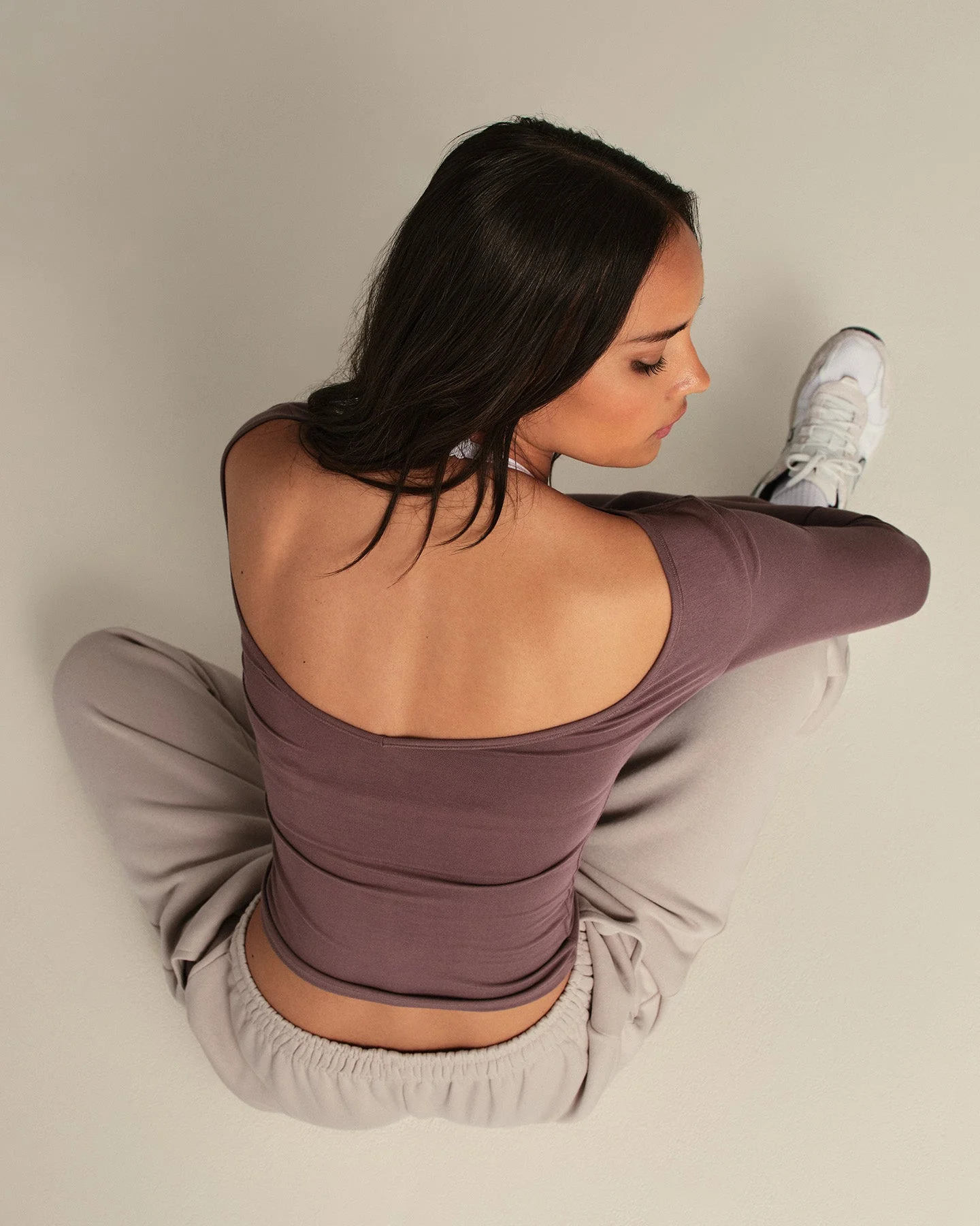 Smooth Contour Long Sleeve Reversible T-Shirt | Deep Mocha - Image 3